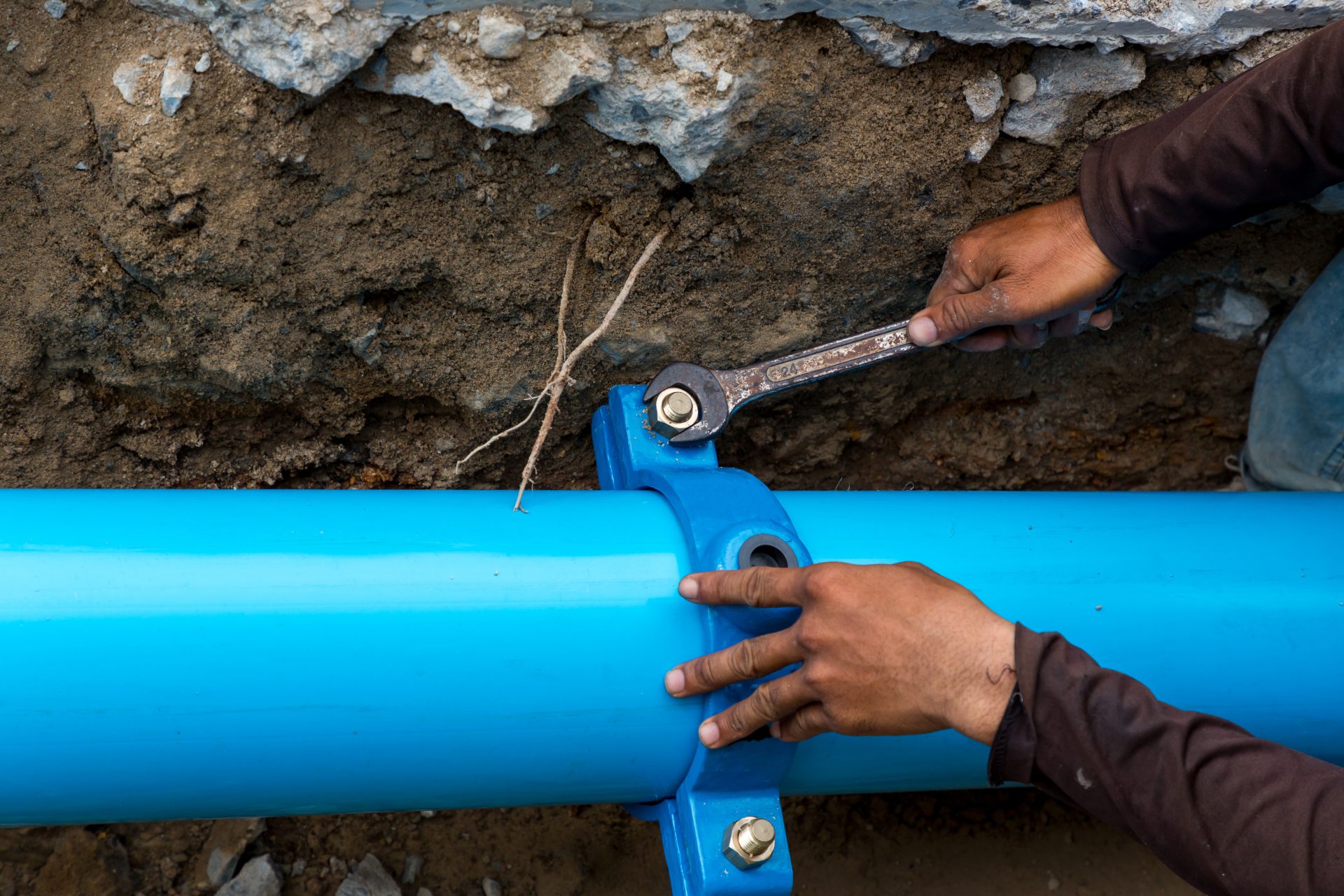 Water Line Replacement Going Into Home