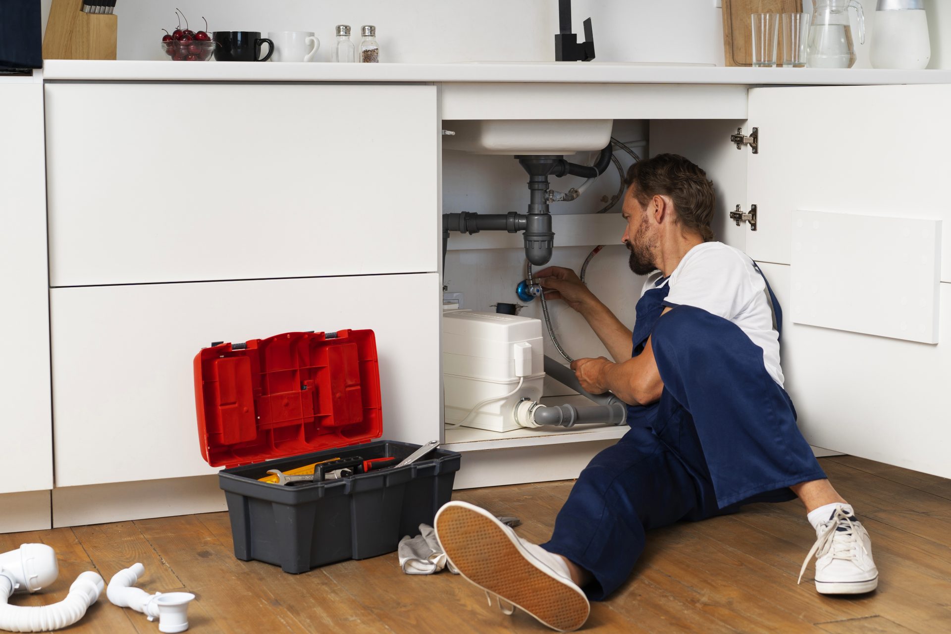 Newly Installed Plumbing Fixtures For Sink