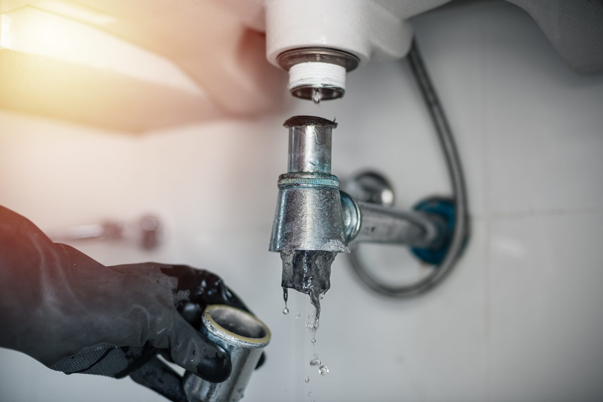 Clogged And Leaky Sink Sewer