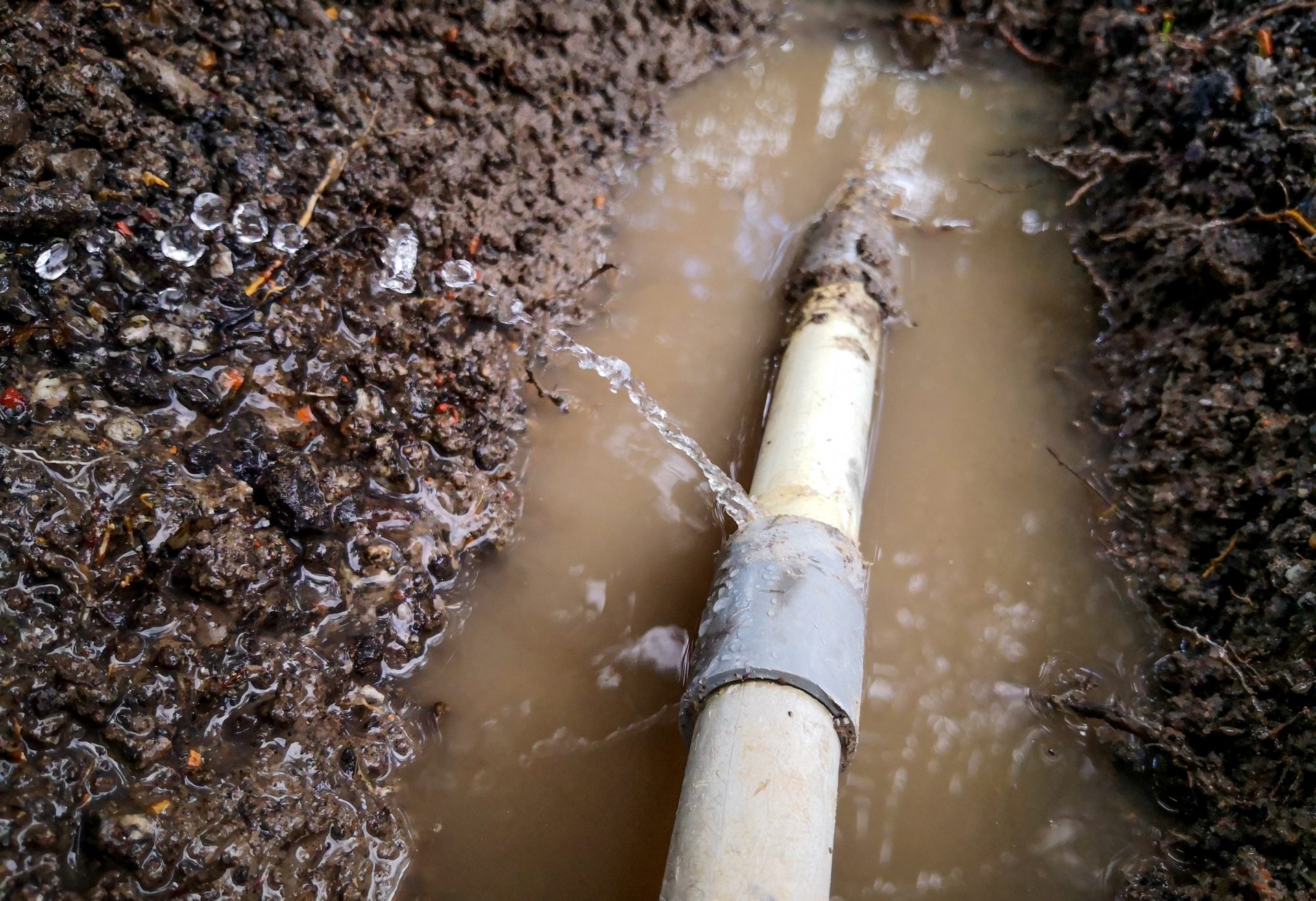 A close-up view of part of a rounded sewer cap with a square pattern.